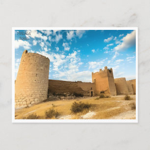 Reise im Vintage-Stil Málaga Spanien Alcazaba Stad Postkarte