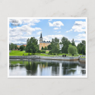 Reise im Vintage-Stil Oulu Finnland Finlande Touri Postkarte