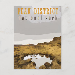 Reise im Vintage-Stil Peak-District-Nationalpark E Postkarte