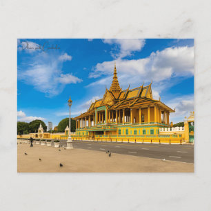 Reise im Vintage-Stil Phnom Penh Kambodscha Angkor Postkarte