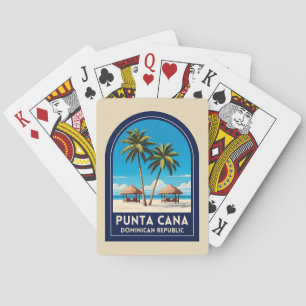 Reise im Vintage-Stil Punta Cana Dominikanische Re Spielkarten
