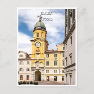 Reise im Vintage-Stil Rijeka Kroatien Kostrena Opa Postkarte