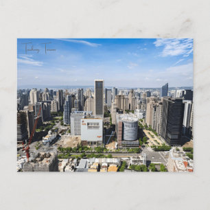 Reise im Vintage-Stil Taichung Taiwan Asien Stadt Postkarte