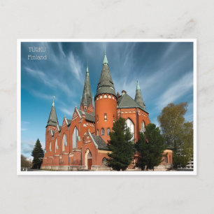 Reise im Vintage-Stil Turku Finnland Finlande Tour Postkarte