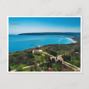 Reise im Vintage-Stil Varna Bulgarien CITY Bulgari Postkarte
