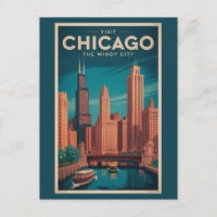 Reise in das alte Chicago Illinois Windy City Skyl