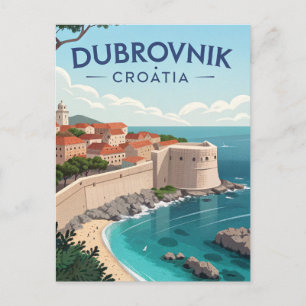 Reise in das alte Dubrovnik Postkarte