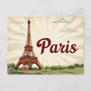 Reise in das alte Paris Feiertagspostkarte
