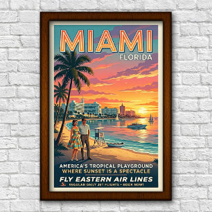 Reise in das Miami, Florida der 1960er Jahre Poster