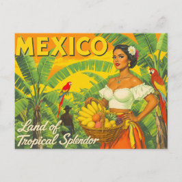 Reise in das tropische Mexiko im Vintage-Stil Postkarte