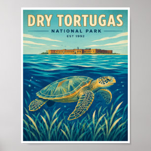Reise in den Dry Tortugas National Park im Vintage Poster