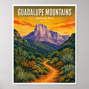 Reise in den Guadalupe Mountains National Park im Poster