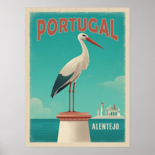 Reise in den Vintage Alentejo Portugal Poster