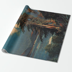 Reise in den Vintage-Vosges-Gebirgswald Frankreich Geschenkpapier