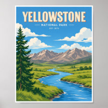 Reise in den Yellowstone-Nationalpark im Vintage-S