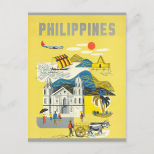 Reise in die alte Philippinen Postkarte
