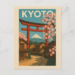 Reise in die alten Tage nach Kyoto, Japan, Berge Postkarte