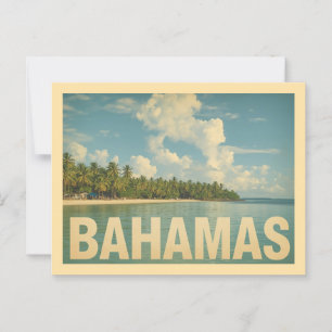Reise in die Bahamas im Vintage-Stil Postkarte