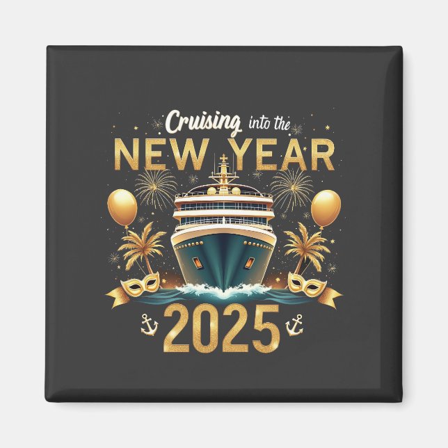 Reise in die Silvesterfamilie 2025 Crew Magnet (Vorne)