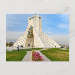 Reise in die Stadt Teheran im Vintage-Stil, Iran,  Postkarte