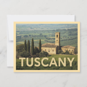 Reise in die Toskana im Vintage-Stil Postkarte