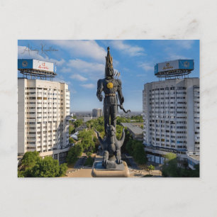 Reise in die Vergangenheit Almaty Kasachstan Stadt Postkarte