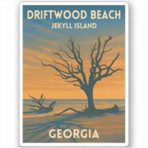 Reise in die Vergangenheit Georgia Jekyll Island R Aufkleber