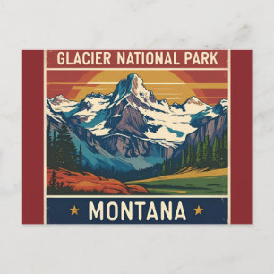 Reise in die Vergangenheit Glacier-Nationalpark Mo Postkarte
