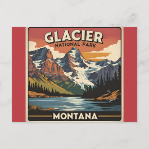 Reise in die Vergangenheit Glacier-Nationalpark Mo Postkarte