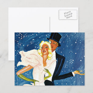 Reise in die Vergangenheit, Liebesromanze Winter i Postkarte