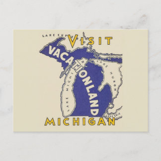 Reise in die Vergangenheit - Michigan Urlaubsland Postkarte