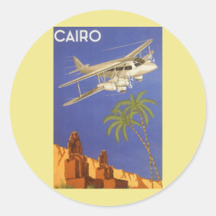 Reise in die Vergangenheit nach Kairo, Ägypten, Do Runder Aufkleber