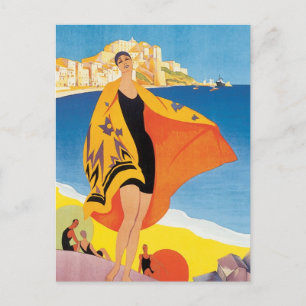 Reise in die Vergangenheit, Strandurlaub in Calvi, Postkarte