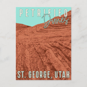 Reise in die Vergangenheit versteinerte Dünen Utah Postkarte