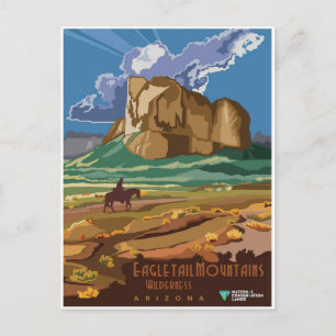Reise in die Vintage Arizona Eagletail Mountains Postkarte