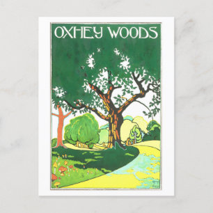 Reise in die Vintage Oxhey Woods Postkarte