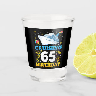 Reise in meine 65 Geburtstagsparty Schnapsglas