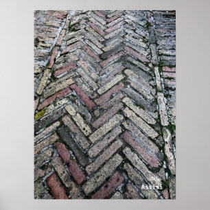 Reise- Italien - Assisi Street Pavers Poster