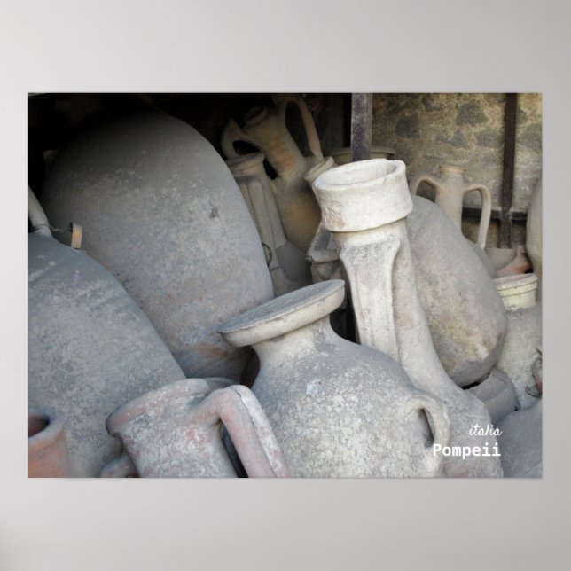 Reise-  | Italien - Pompeii Amphorae Poster (Vorne)