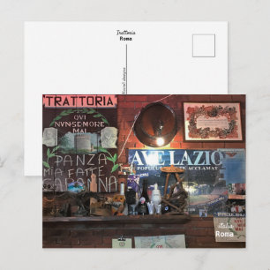 Reise-    Italien - Rom Trattoria Postkarte