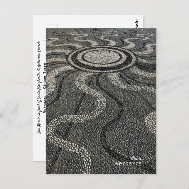 Reise-  | Italien - Vernazza, Cinque Terre Mosaic Postkarte (Vorne/Hinten)