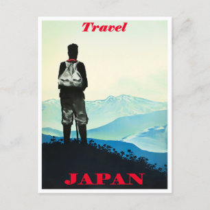 Reise Japan Vintage-Reise Postkarte