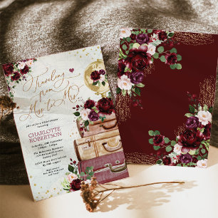 Reise-Junggesellinnen-Abschied Miss zu Mrs Vintage Einladung