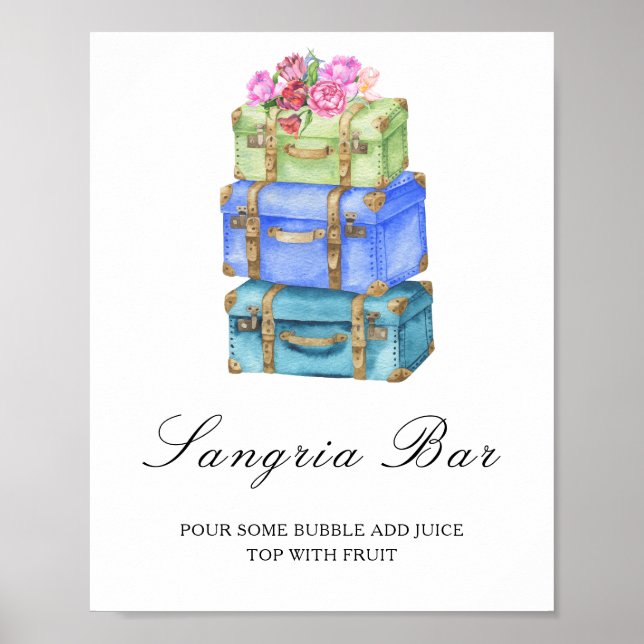 Reise-Junggesellinnenabschied - Sangria-Bar Poster (Vorne)