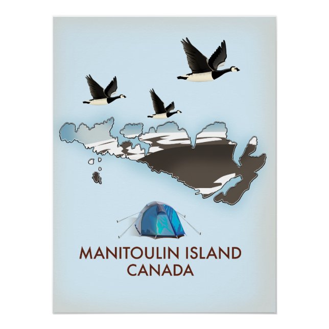 Reise Karte Bathurst Island Kanada Poster (Vorderseite)