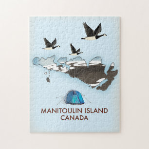 Reise Karte Bathurst Island Kanada Puzzle
