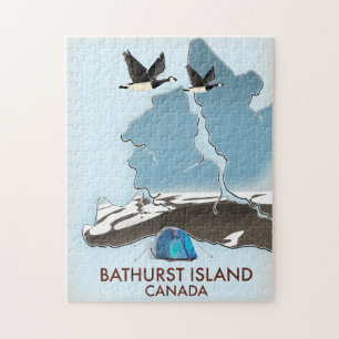 Reise Karte Bathurst Island Kanada Puzzle