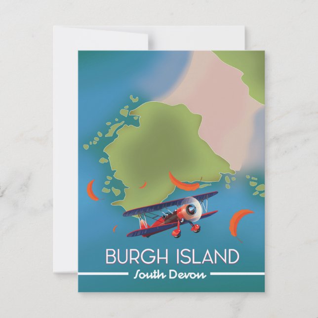 Reise Karte Burgh Island Devon (Vorderseite)