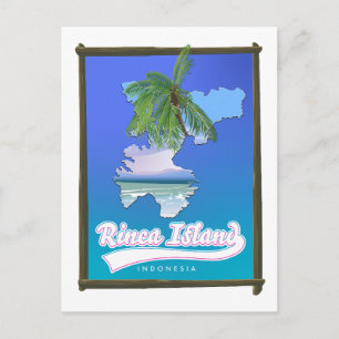 Reise Karte der Insel Rinca Indonesien