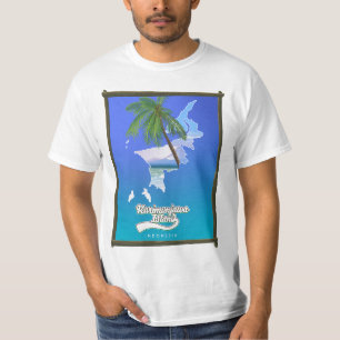 Reise Karte der Insel Sumba Indonesien T-Shirt